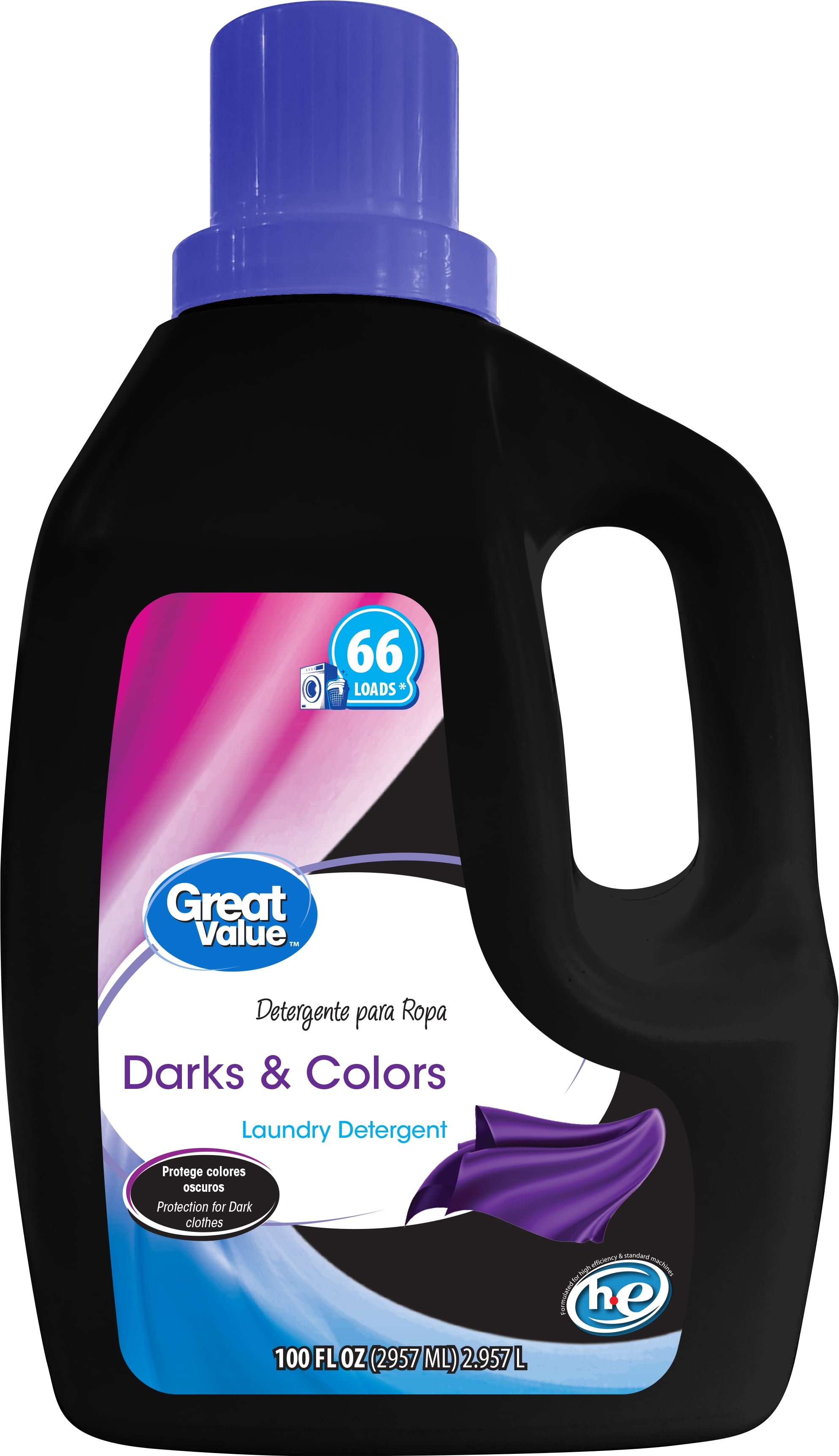 Great Value Laundry Detergent Darks & Colors 100 fl oz