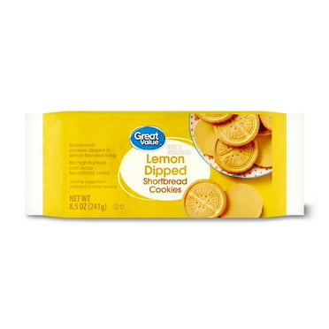 Great Value Lemon Dipped Shortbread Cookies, 8.5 oz