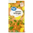 Great Value Lemon & Ginger Herbal Tea, 1.55 oz, 20 Ct