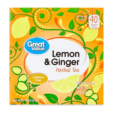 Great Value Lemon & Ginger Tea 40 ct