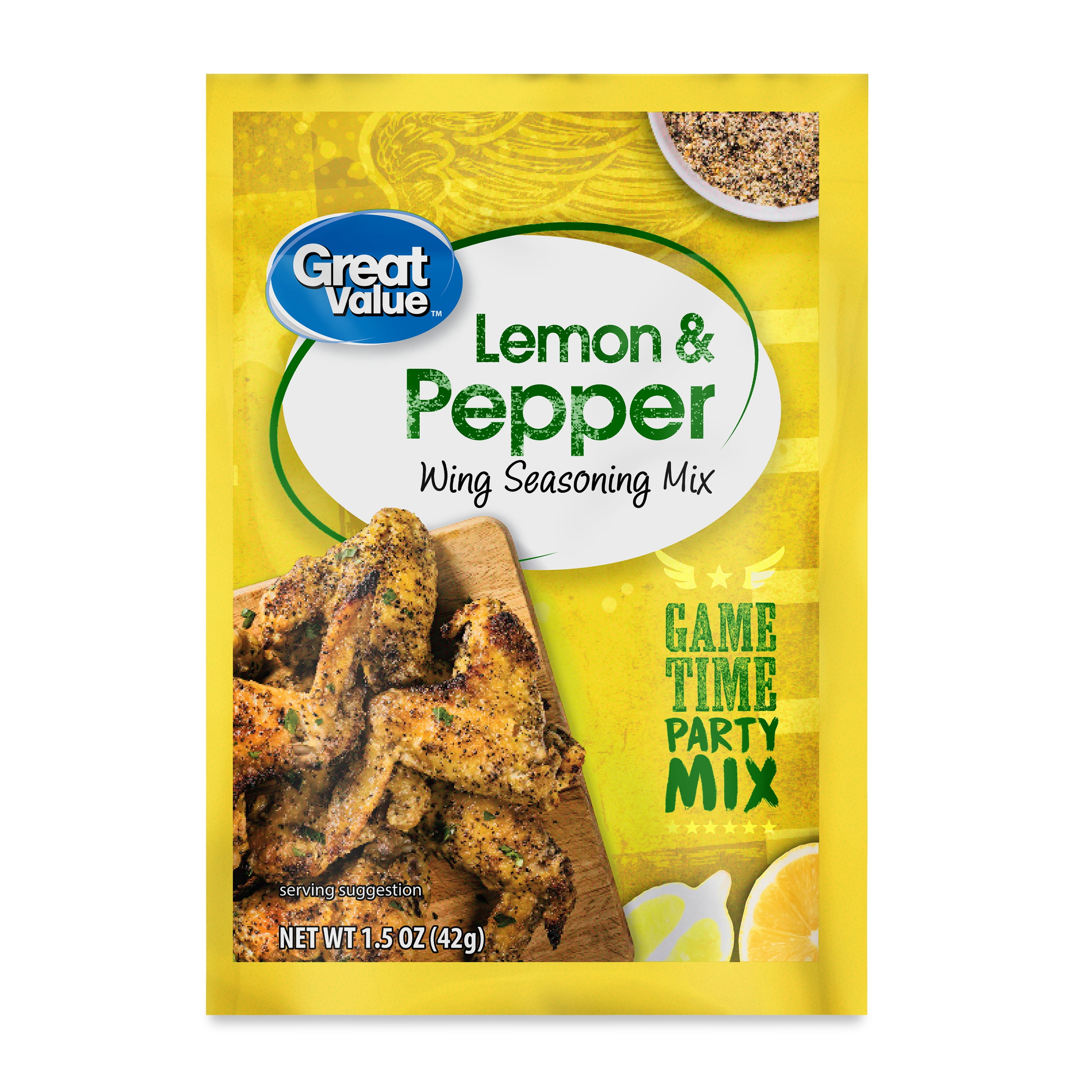 Great Value Lemon & Pepper Wing Mix, 1.5 oz