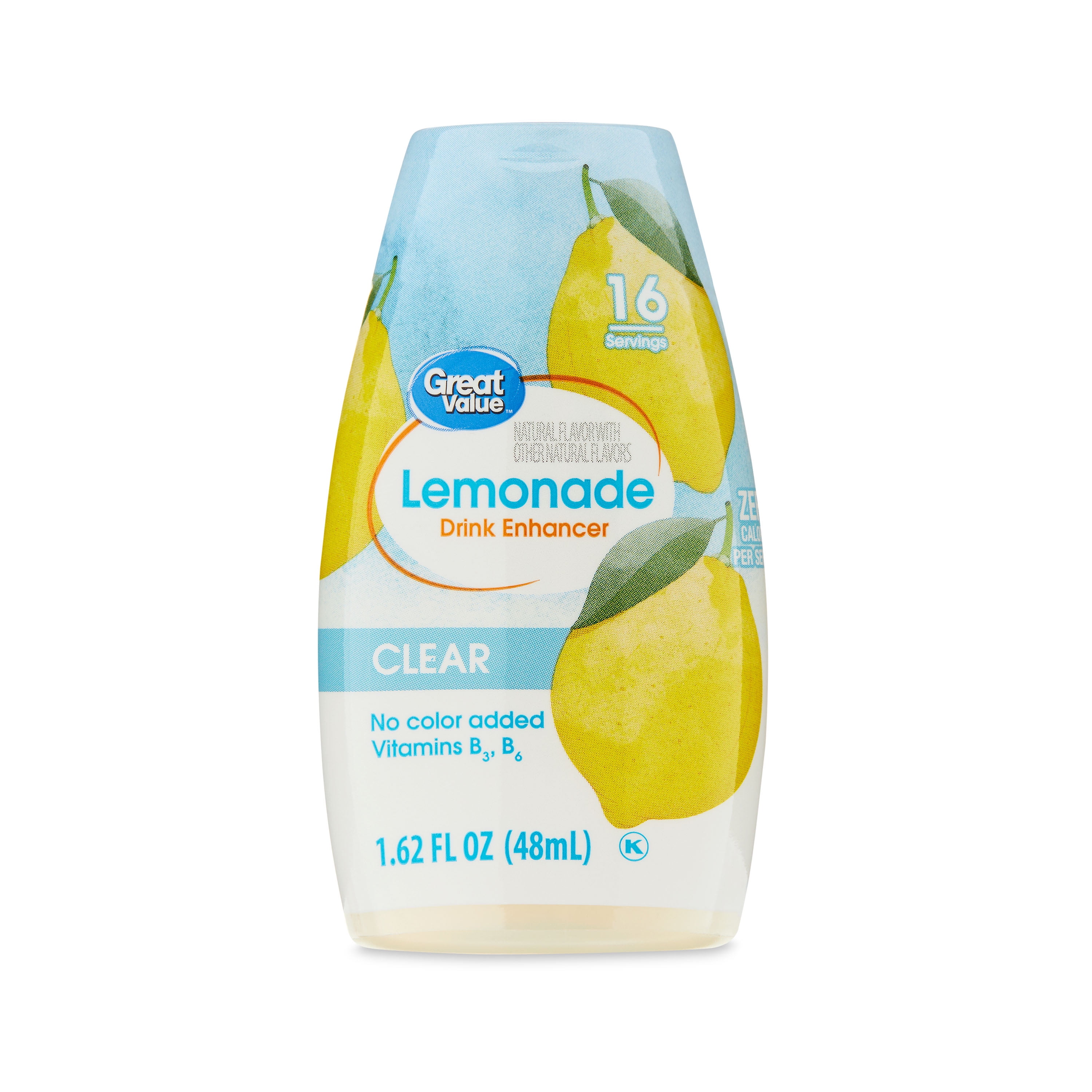 Great Value Lemonade Clear Liquid Drink Enhancer, 1.62 fl oz Bottle