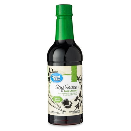Great Value Less Sodium Soy Sauce, 15 fl oz