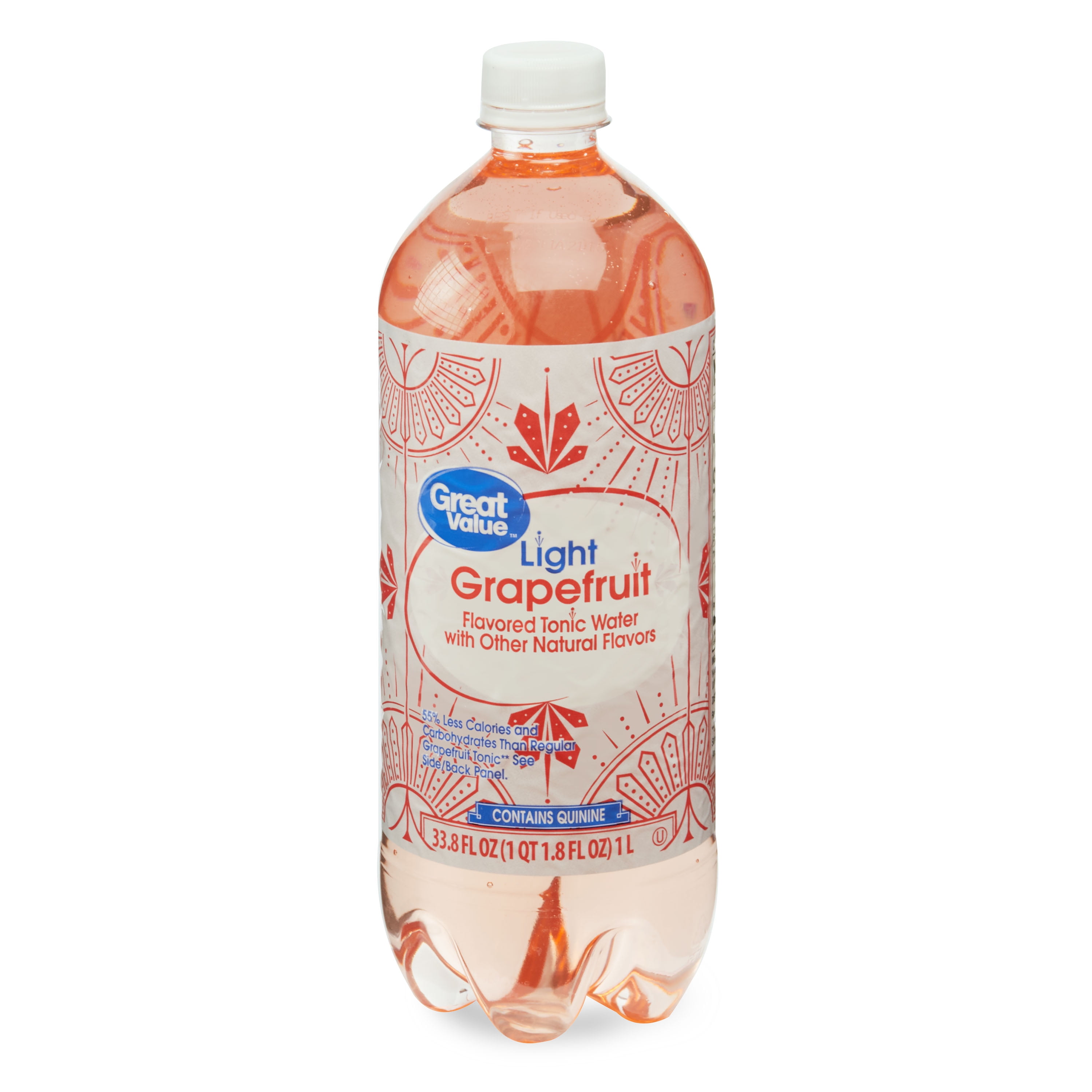 Great Value Light Grapefruit Flavored Tonic Water, 33.8 fl