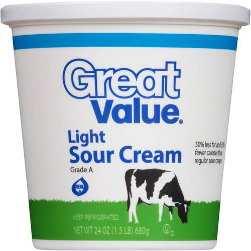 Great Value Light Sour Cream, 24 Oz.