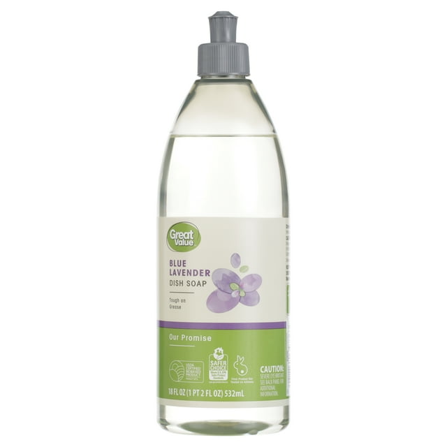 Great Value Liquid Dish Soap, Lavender Scent, 18 Fluid Ounce