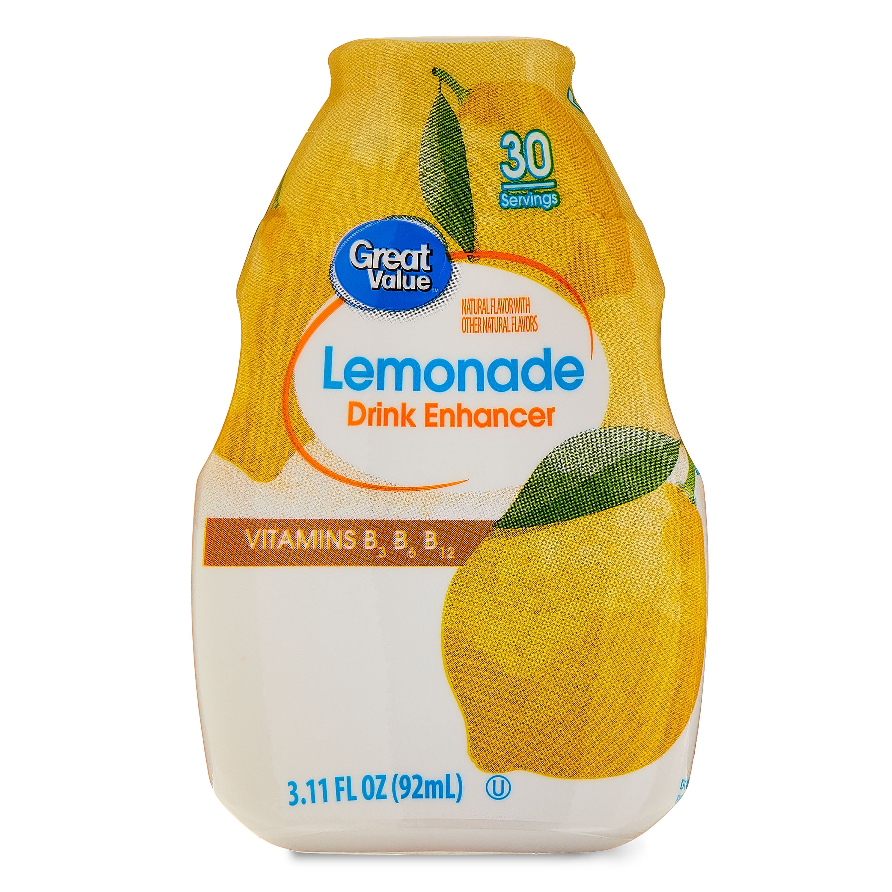 Great Value Liquid Drink Enhancer Lemonade, 3.11 fl oz