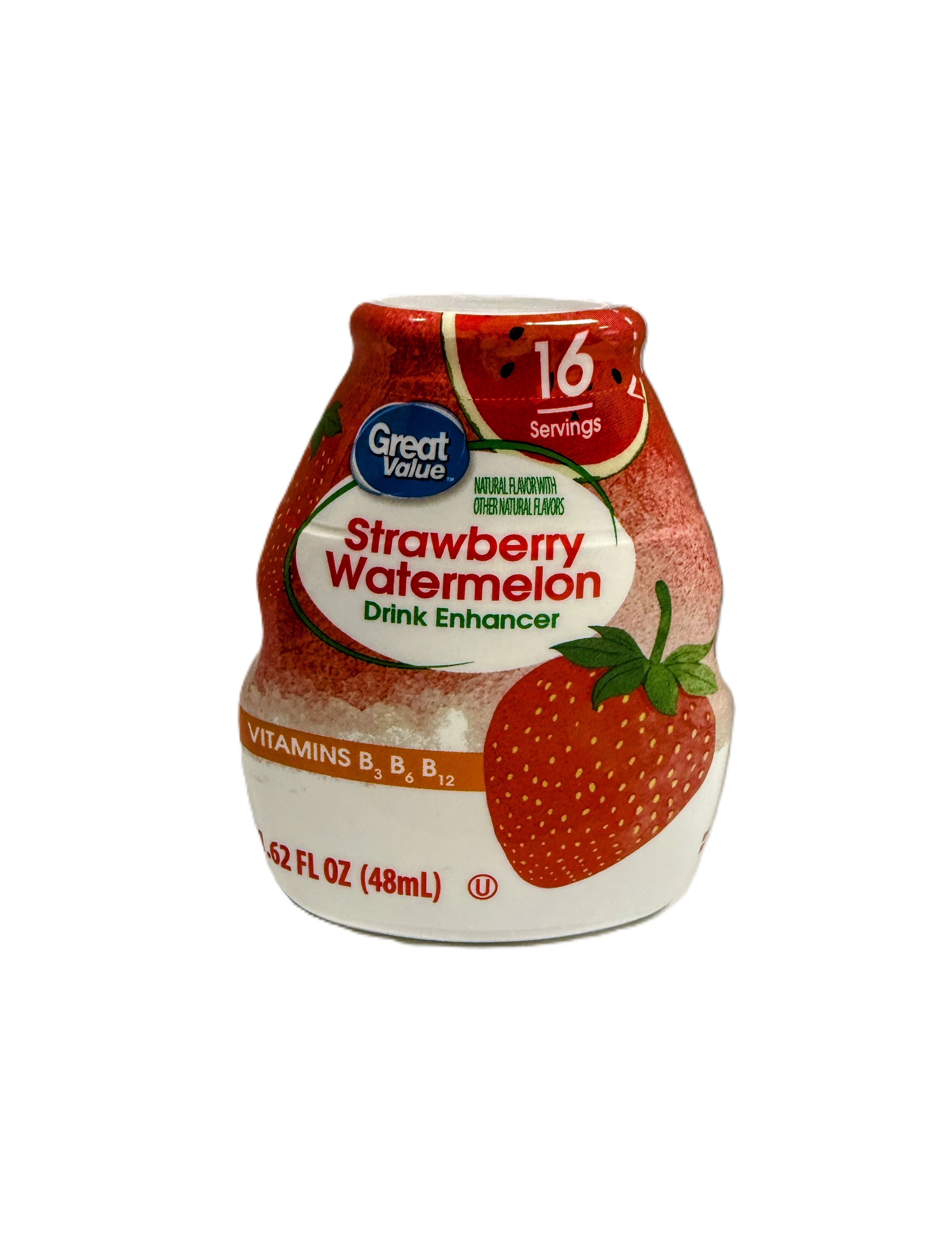 Great Value Liquid Drink Enhancer, Strawberry Watermelon, 1.62 fl oz