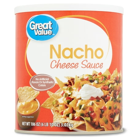 Great Value Nacho Cheese Sauce, 106 oz Can (Shelf-Stable)