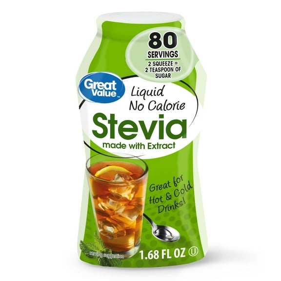 Great Value Liquid No Calorie Stevia Sweetener, 1.68 fl oz