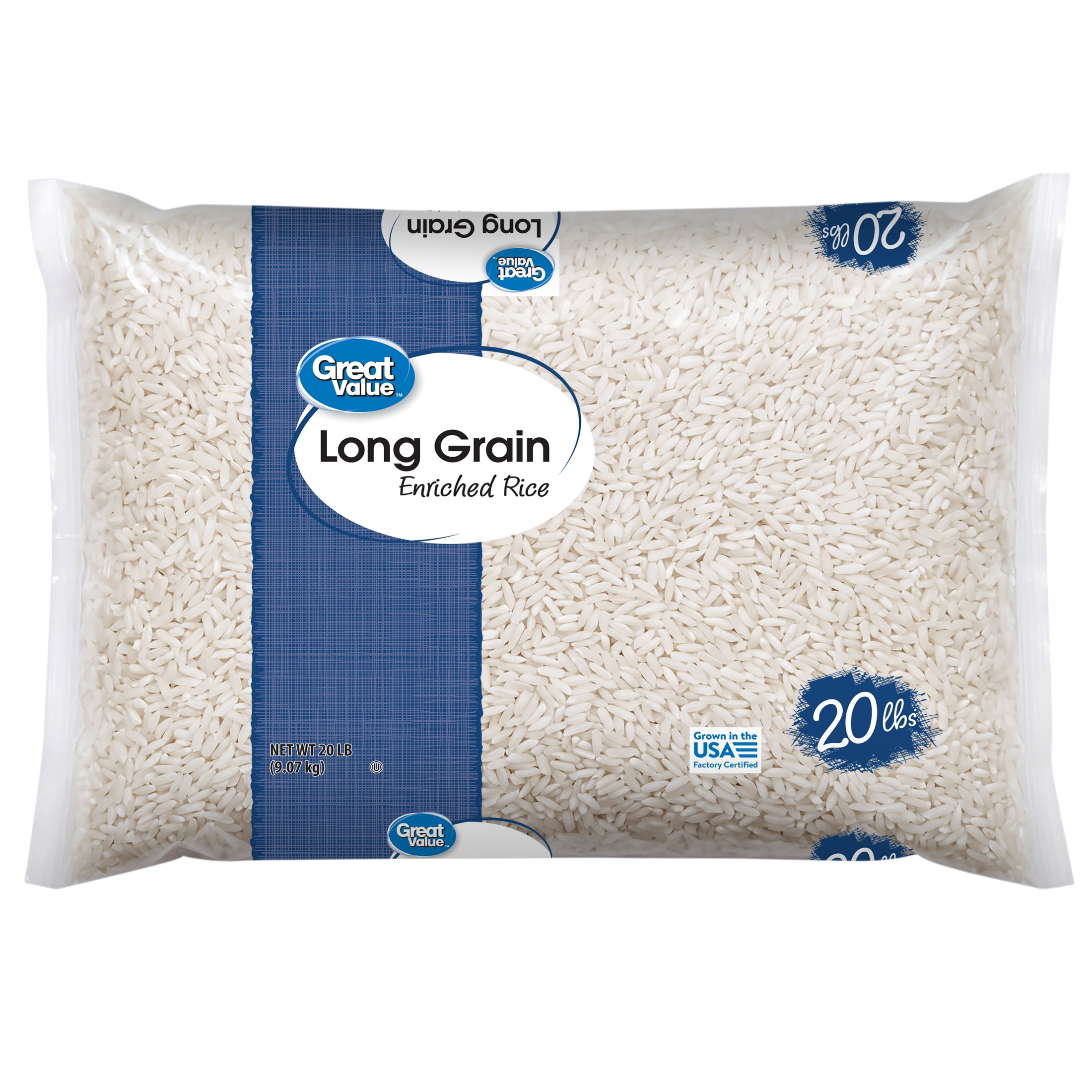 Great Value Long Grain Enriched Rice, 20 lb