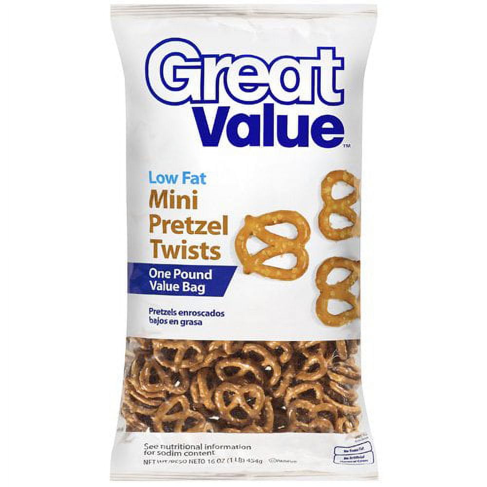 Great Value Low Fat Mini Pretzel Twists 16 Oz.