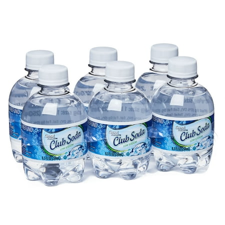 Great Value Low Sodium Club Soda, 8.5 fl oz, 6 count