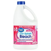 Great Value Low-Splash Bleach, Meadow Scent, 81 fl oz