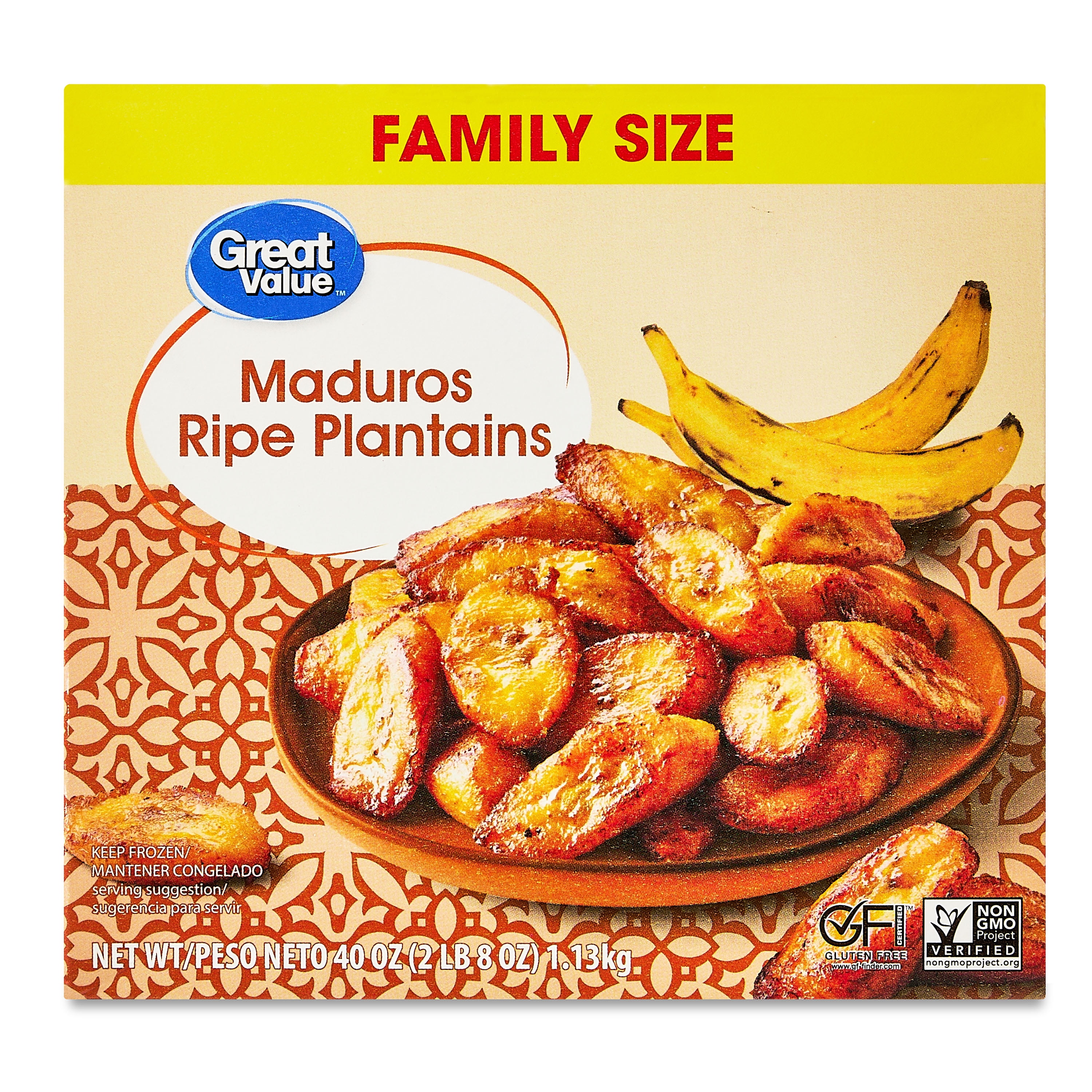 Great Value Maduros Ripe Plantains, 40 oz (Frozen)