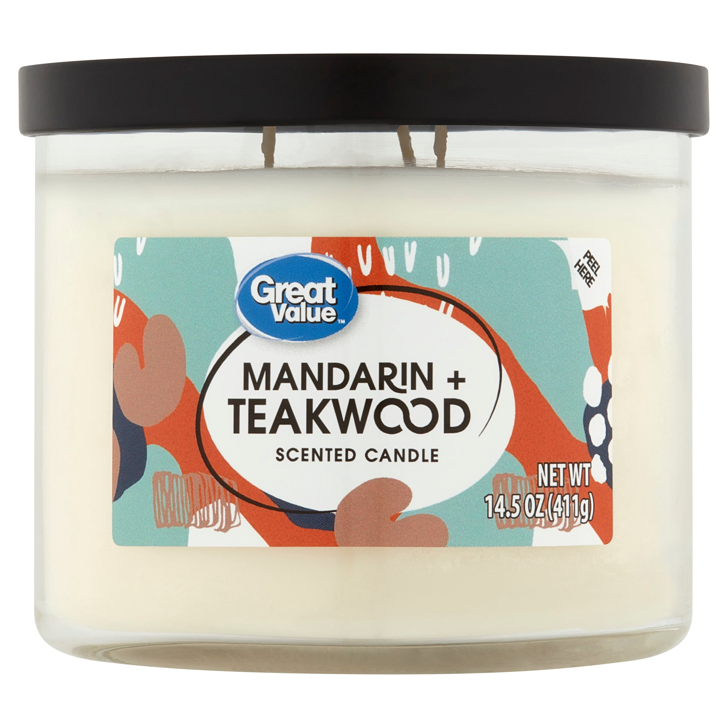 Great Value Mandarin & Teakwood Candle - 14.5 oz