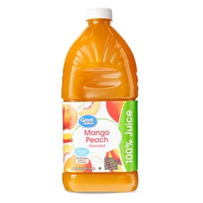 Great Value Mango Peach Flavored, 100% Juice, 64 fl oz