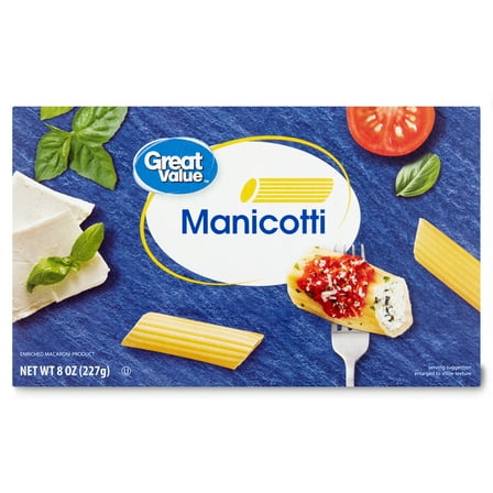 Great Value Manicotti, 8 oz