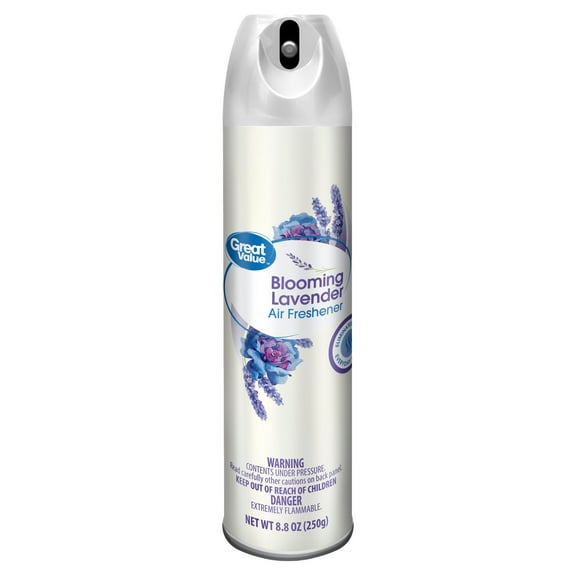 Great Value Manual Aerosol Odor Eliminator Air Freshener, Blooming Lavender, 1 Piece