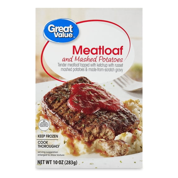 Great Value Meatloaf and Mashed Potatoes, 10 oz (Frozen)