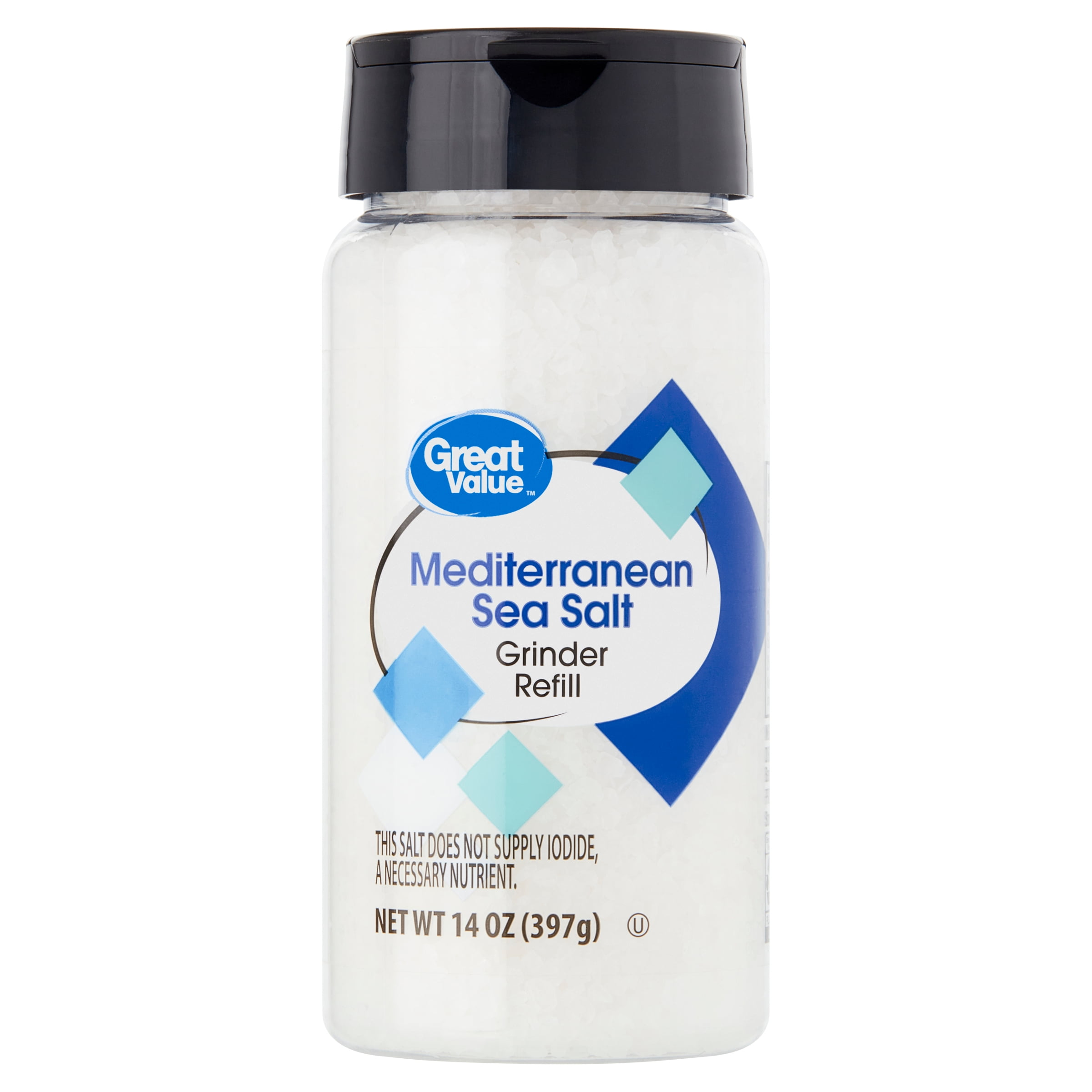 Great Value Mediterranean Sea Salt Grinder Refill, 14 oz
