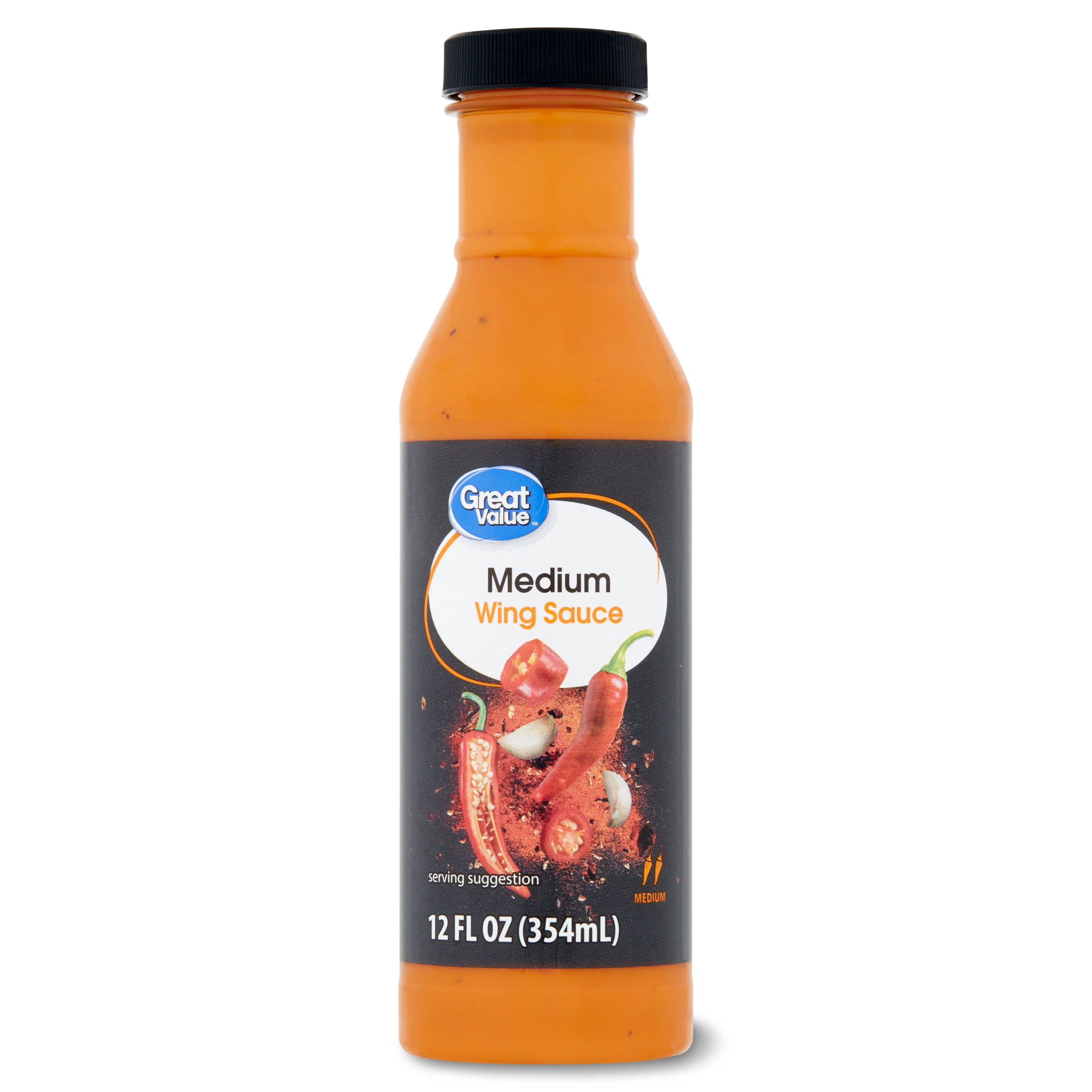 Great Value Medium Wing Sauce, 12 fl oz - Walmart.com