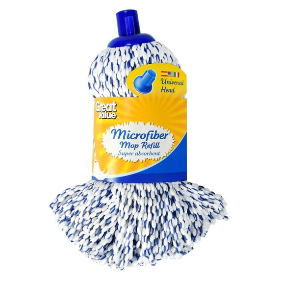 Great Value Microfiber Mop Refill Super Absorbent Multicolored Fibers