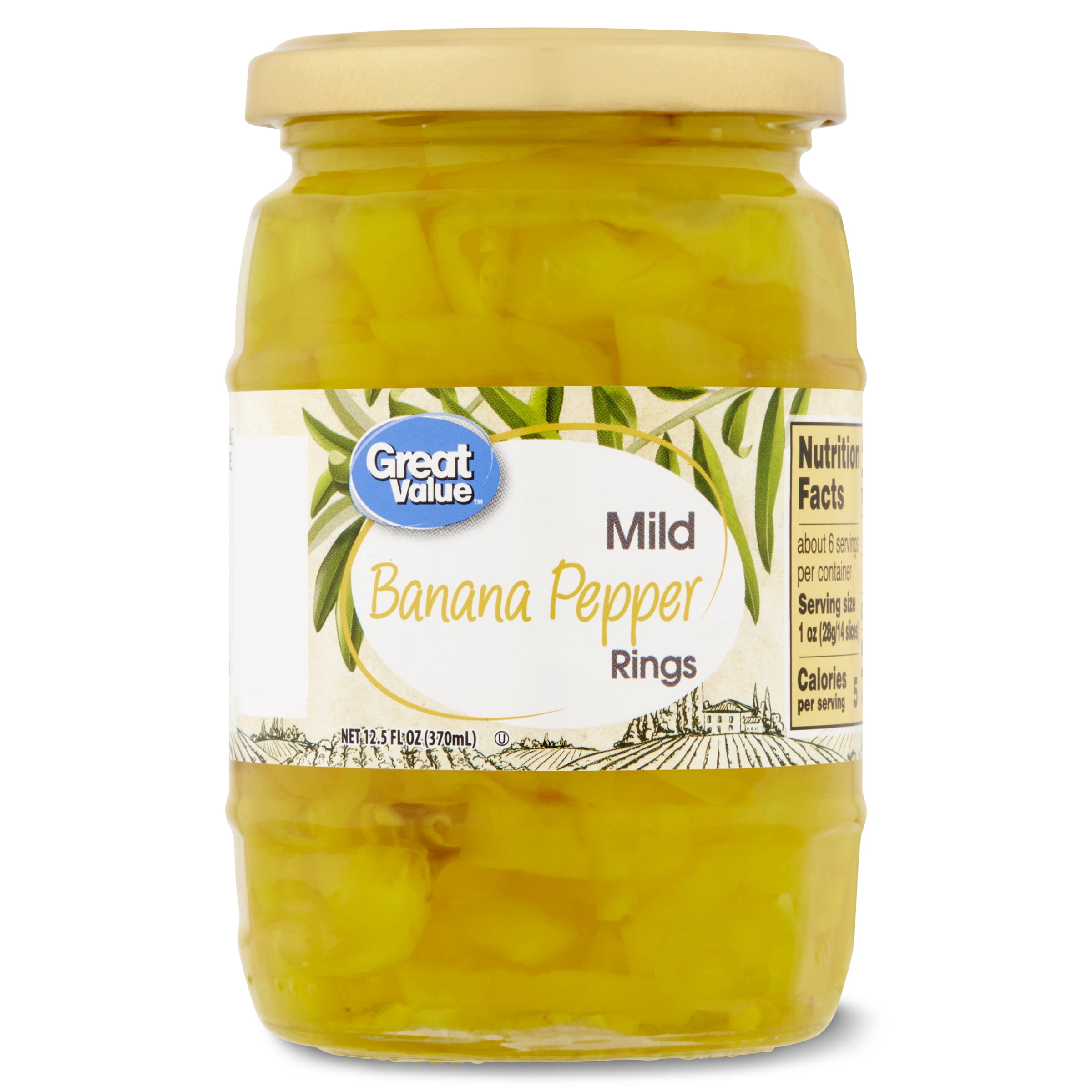 Great Value Mild Banana Pepper Rings, 12.5 fl oz