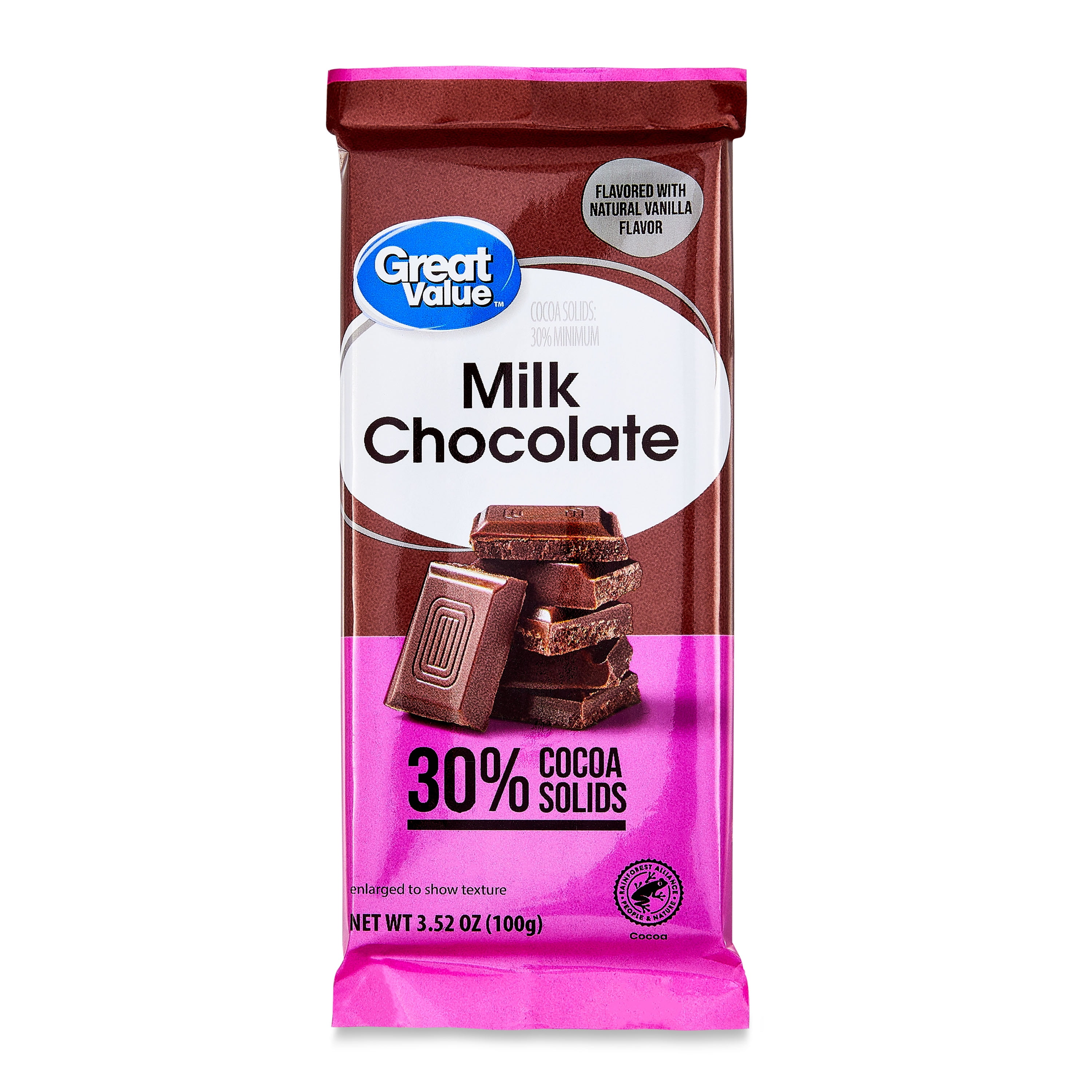 Great Value Milk Chocolate Bar, 3.52 oz