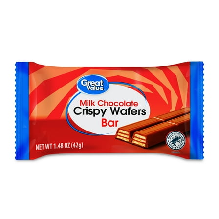 Great Value Milk Chocolate Crispy Wafer Bar, 1.48 oz