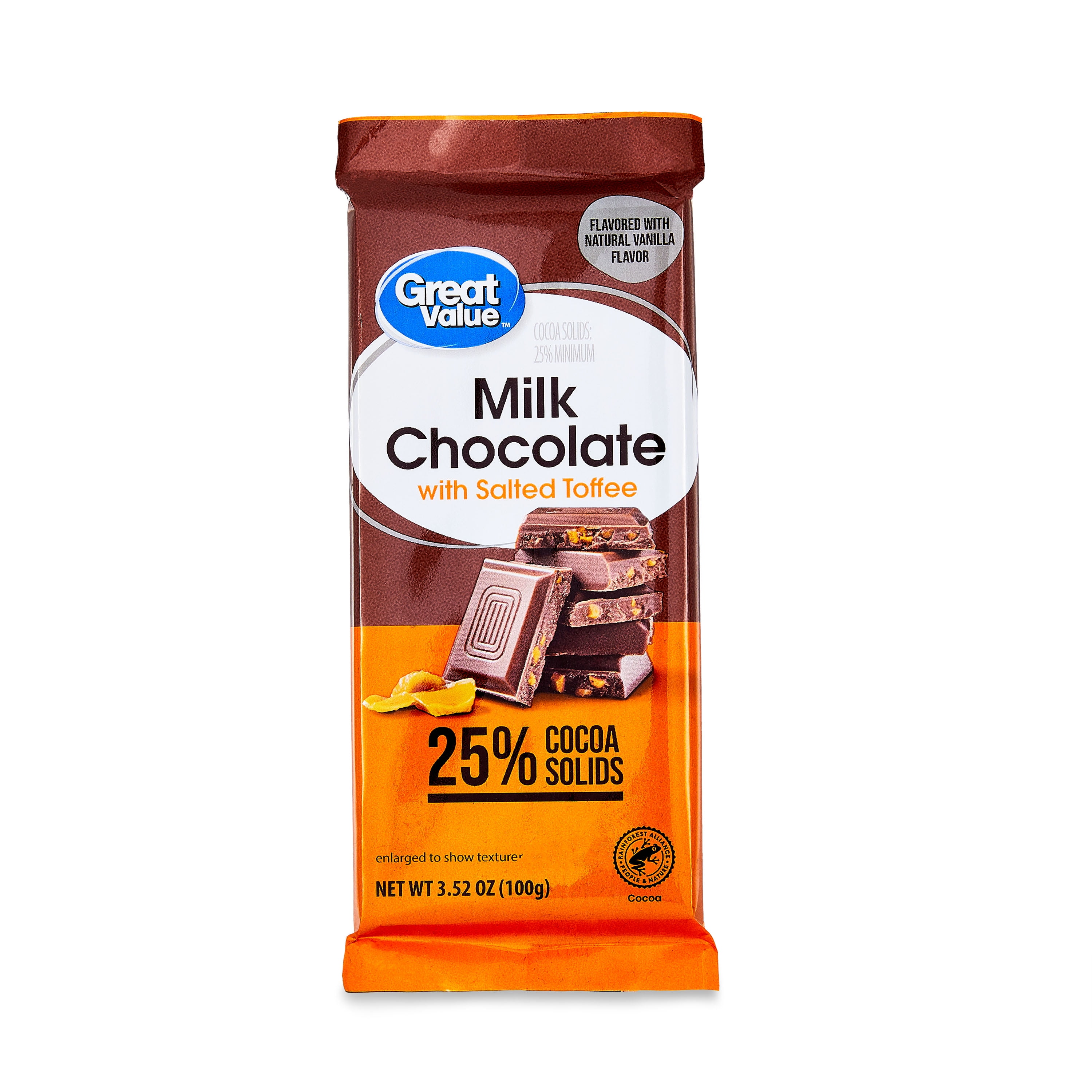 Great Value Milk Chocolate with Salted Toffee Bar, 3.52 oz