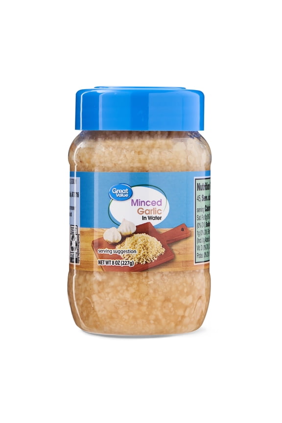 Minced Garlic in Water, 8 oz Jar