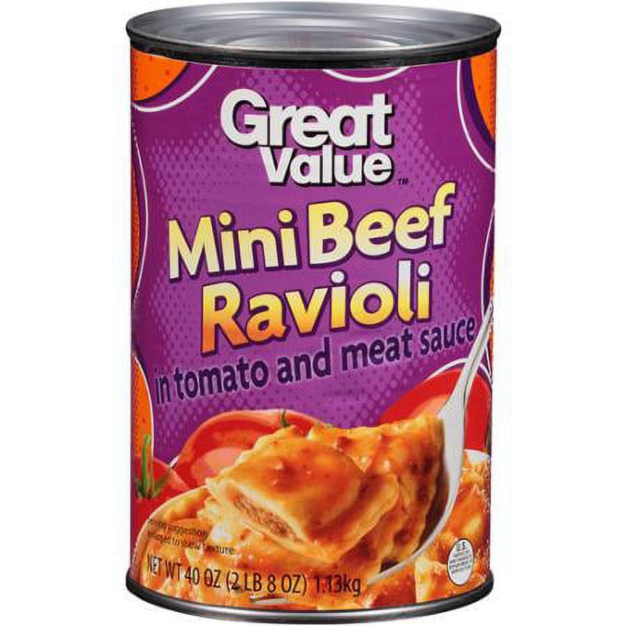 Great Value Mini Beef Ravioli, 40 Ounces