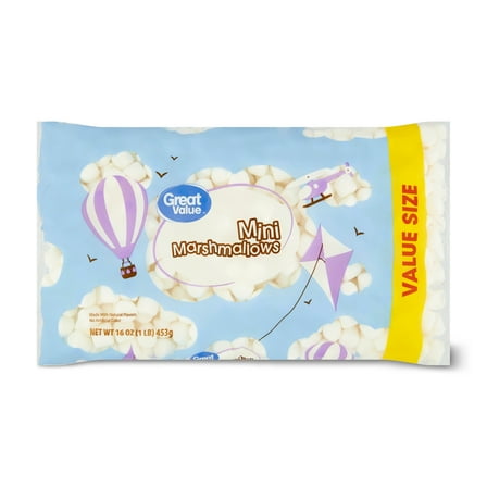 Great Value Mini Marshmallows Value Size, 16 oz