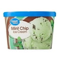 thumbnail image 1 of Great Value Mint Chip Ice Cream, 48 fl oz, 1 of 8