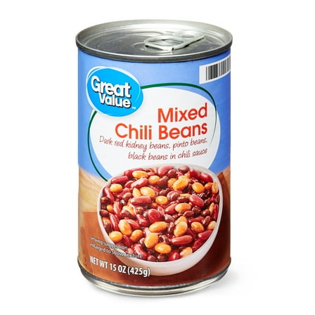 Great Value Mixed Chili Beans, 15 oz Can