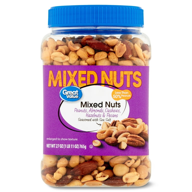 PEANUTS 詰め合わせ Great Value Mixed Nuts with Peanuts, 27 oz - Walmart.com
