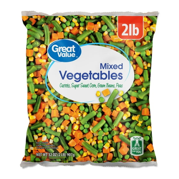 Great Value Mixed Vegetables, 32 oz Bag (Frozen)