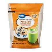 Great Value Monk Fruit & Erythritol Zero Calorie Sweetener, 16 oz