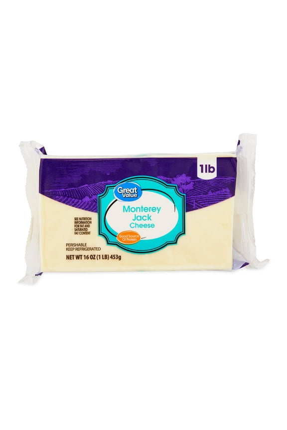 Monterey Jack Block Cheese, 16 oz Chunk