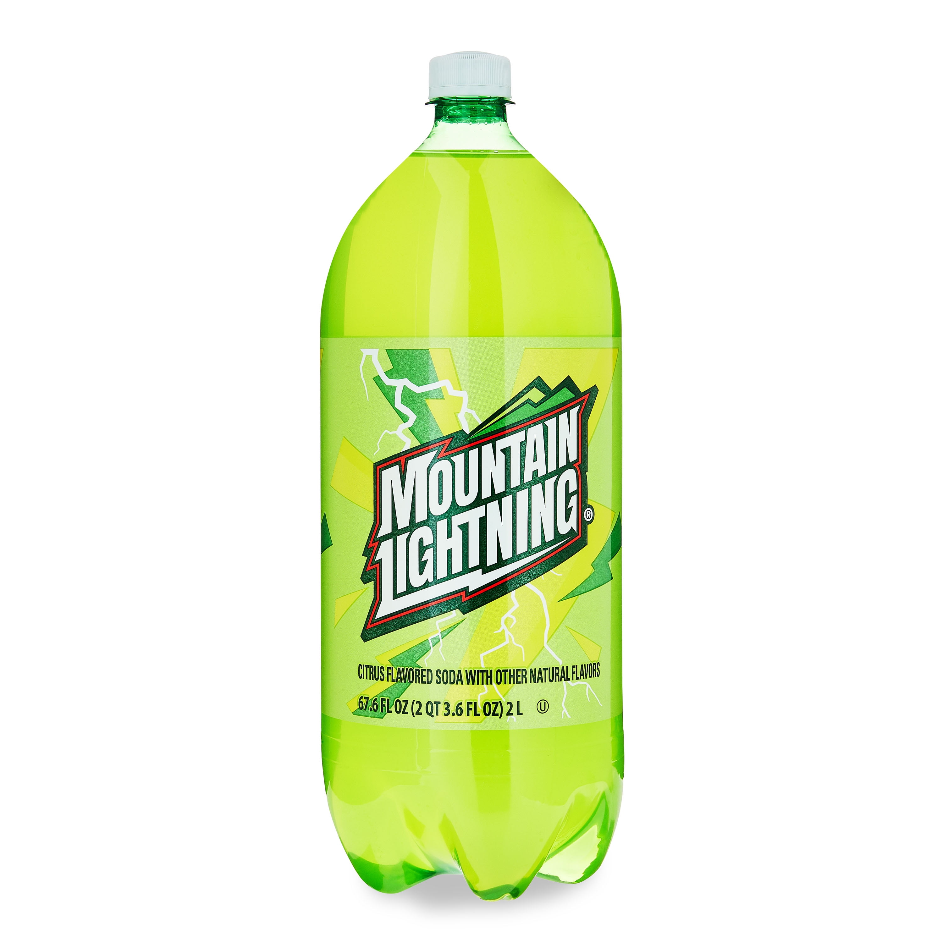 Great Value Mountain Lightning Citrus Flavored Soda Pop, 2 Liter