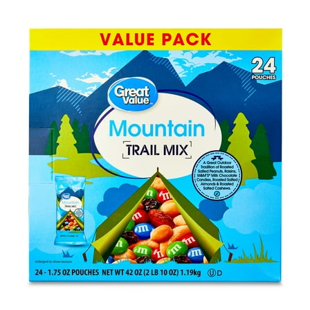 Great Value Mountain Trail Mix, 1.75 oz, 24 Count
