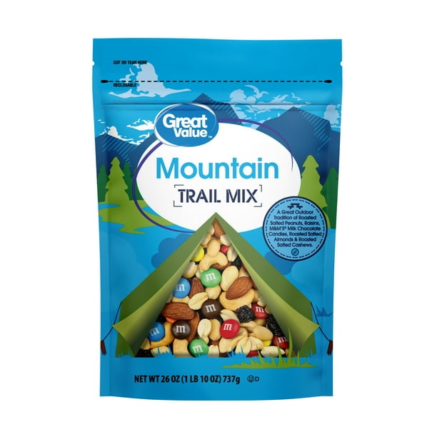 Great Value Mountain Trail Mix 26 oz with Peanuts, Raisins