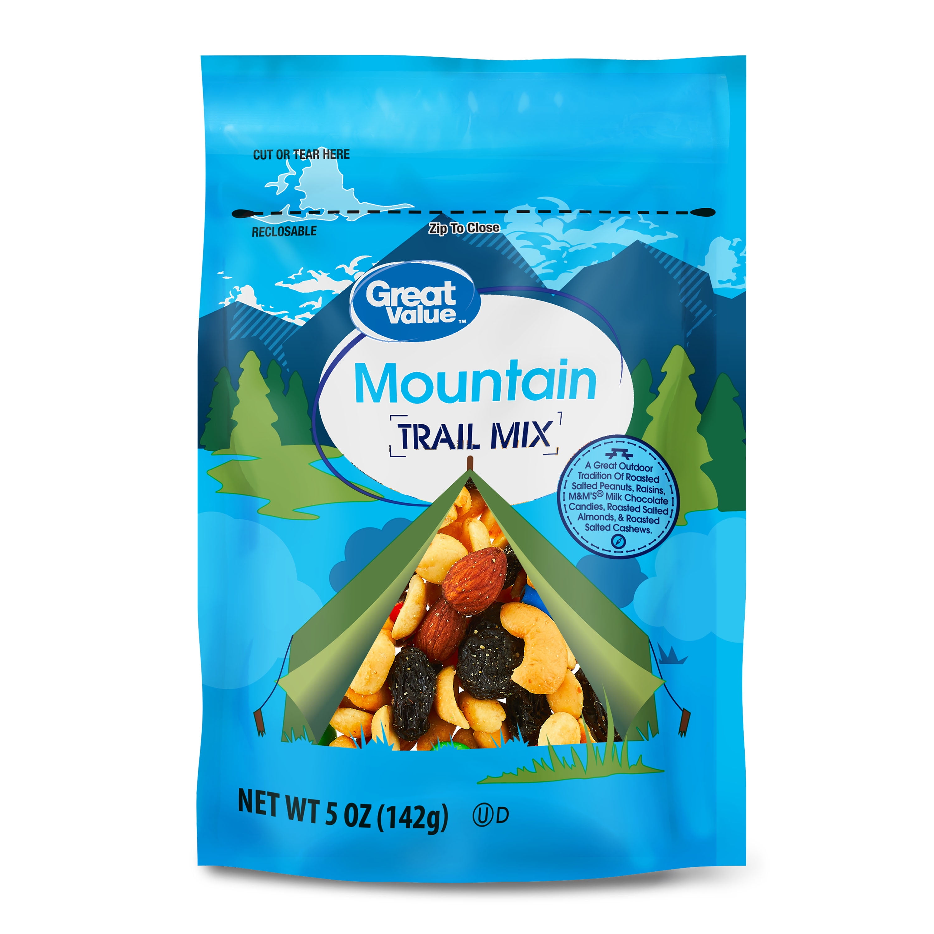 Great Value Mountain Trail Mix, 5 oz Bag Walmart Business Supplies