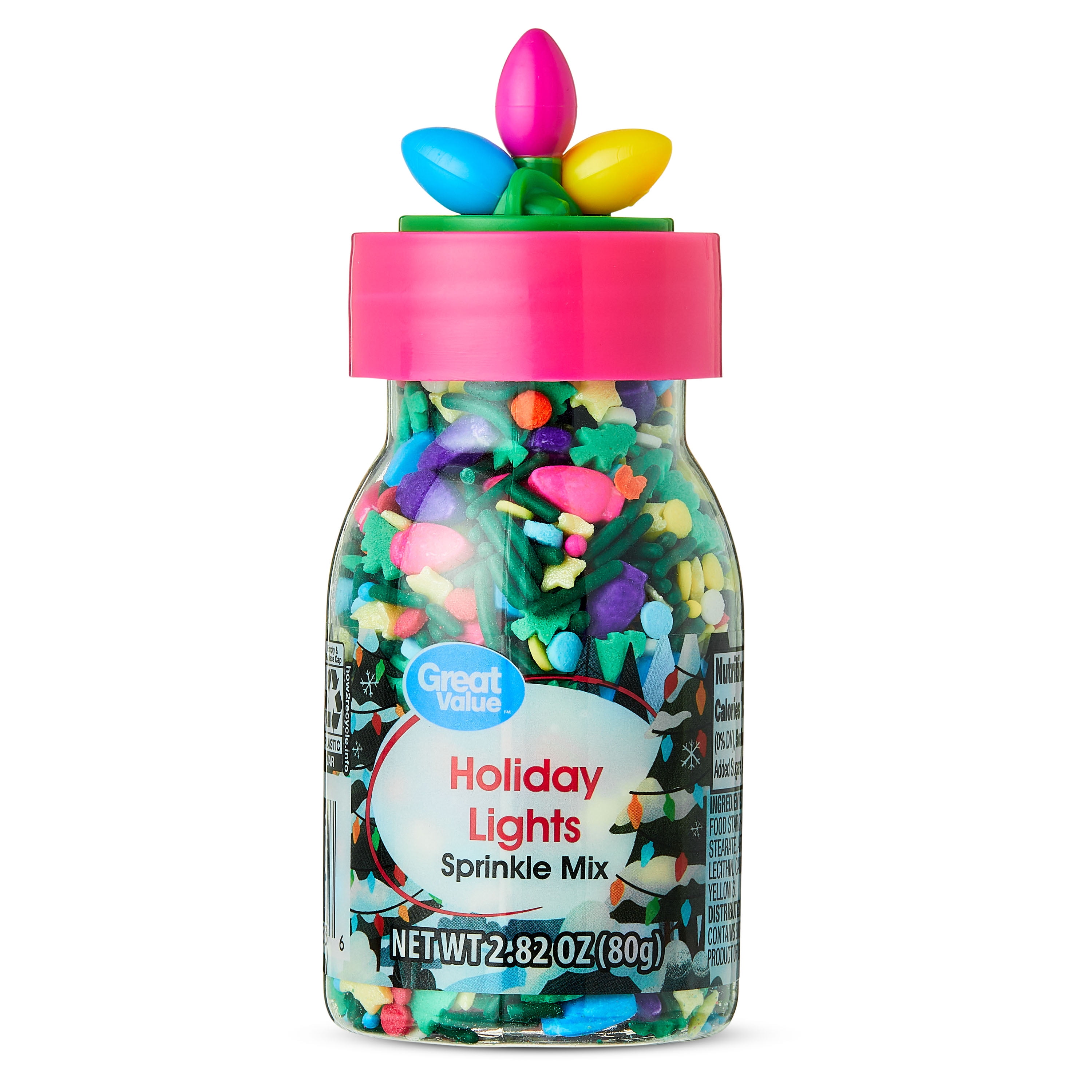 Great Value Multi-Color Holiday Lights Sprinkle Mix, 2.82 oz, Gluten free