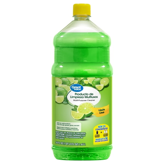 Great Value Multi-Purpose Cleaner, Lime Scent, 56 fl oz