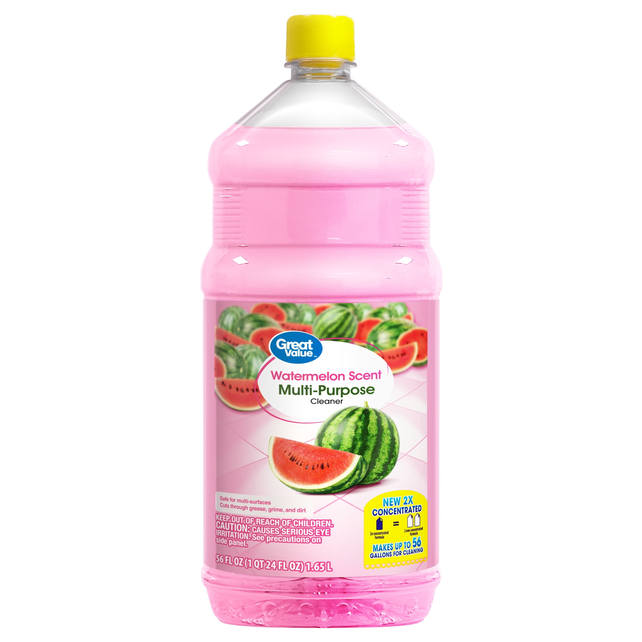 Great Value Multi-Purpose Cleaner & Floor Cleaner 2x Concentrated, Watermelon, 56 fl oz
