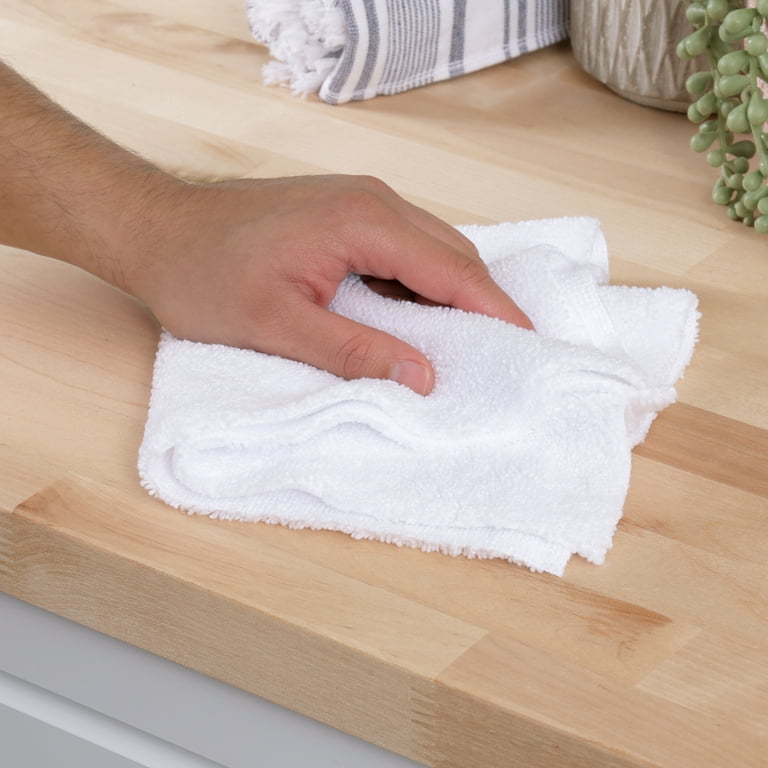 DAN RIVER 100% Cotton Bar Mop Cleaning Kitchen Towels Highly Absorbent,  Quick Dry, Reusable Multi-Purpose Premium Rags for Home, Restaurants, and