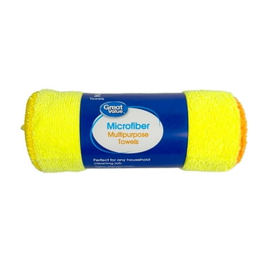 Great Value Multipurpose Microfiber Household Cleaning Cloth, Wipe, 2 Count, Multicolor