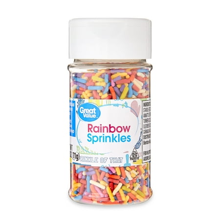 Great Value Natural Rainbow Sprinkles, 2.5 oz